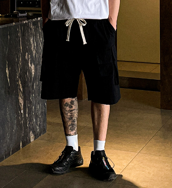 (M-5XL)<BR>세르보 7부 カーゴバンディングパンツ 1612