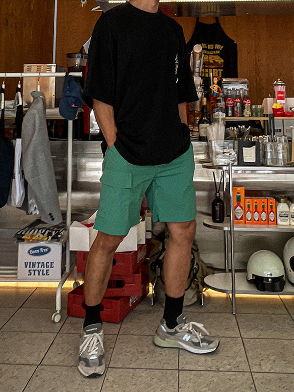 (M-6XL)<BR>스토지 ナイロン カーゴバンディングショートパンツ 82301