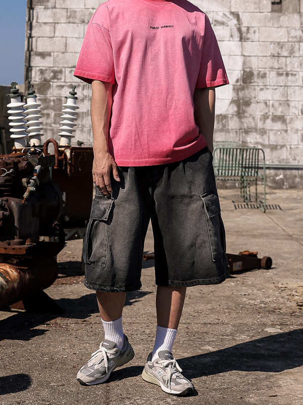 (XL-6XL)<BR>바달 バミューダ デニムバンディングショートパンツ