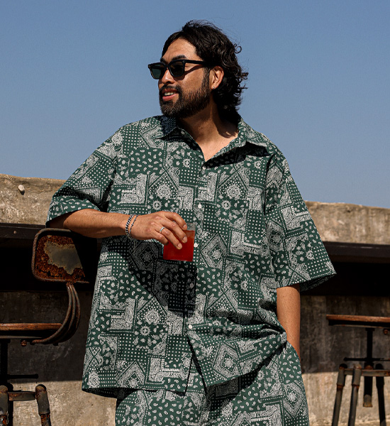 (XL-6XL)<BR>하투니 半袖シャツ+주나파니 6부 バンディングパンツ