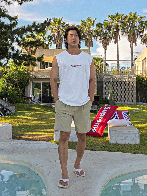 (L-5XL)<br>조이데이 モダルノースリーブ<br><font color="#072c81"><B>[ W.DNA ]</B></font>