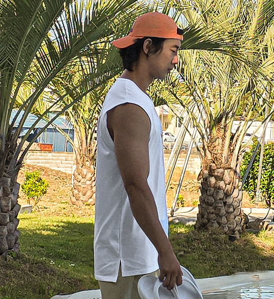 (L-5XL)<br>조이데이 モダルノースリーブ<br><font color="#072c81"><B>[ W.DNA ]</B></font>