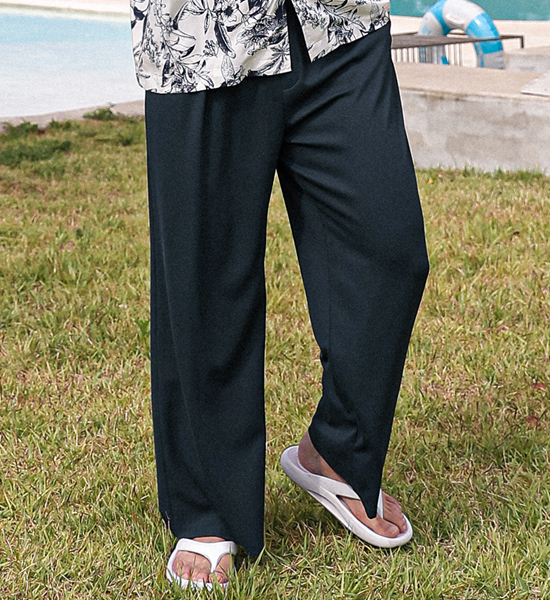 (L-6XL)<br>포엘러 ワッフル バンディングパンツ(標準フィット/ワイドフィット)