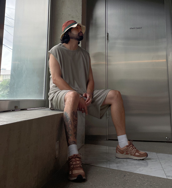 (XL-6XL)<BR>비카마크 ワッフルバンドのショートパンツ