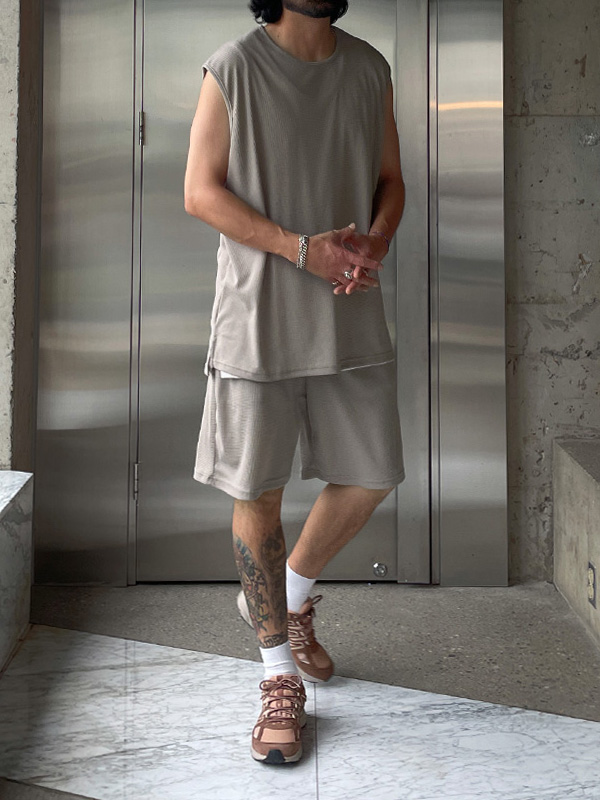 (XL-6XL)<BR>비카마크 ワッフルバンドのショートパンツ