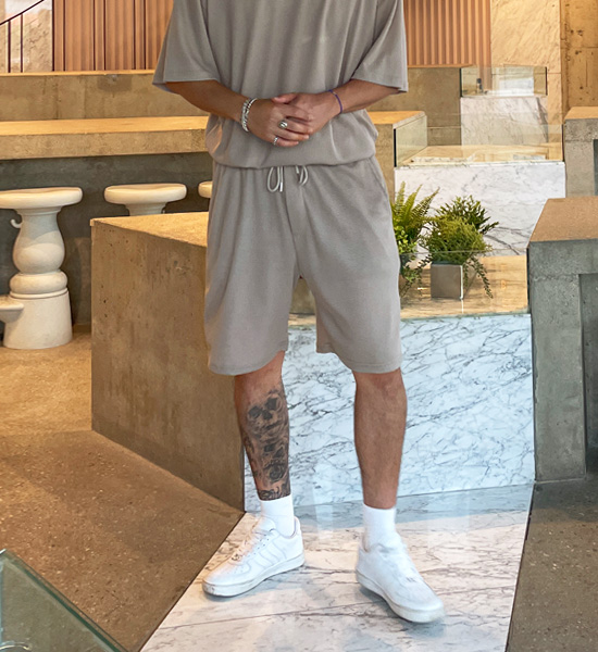 (XL-6XL)<BR>비카마크 ワッフルバンドのショートパンツ