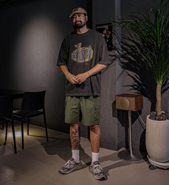 (L-4XL)<BR>히마람 カーゴバンディングショートパンツ<br><font color="#fb5ec9"><B>[1+1]</B></font>