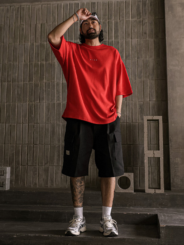 (L-5XL)<BR>쿨라타 バミューダ カーゴバンディング ハーフパン