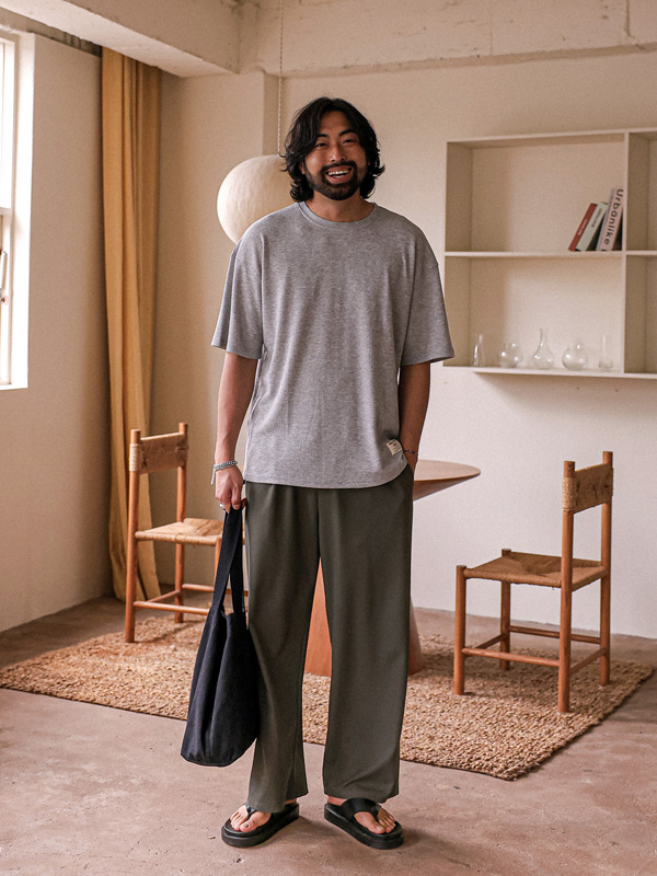 (L-5XL)<BR>다날리 ワッフル 半そでティー<br><font color="#fb5ec9"><B>[1+1]</B></font>