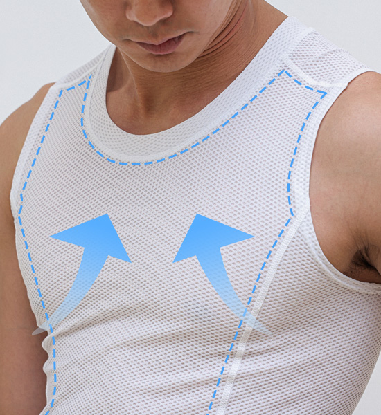 (L-5XL)<BR>마크타퍼 補正袖なしシャツ<br><font color="#fb5ec9"><B>[1+1]</B></font>