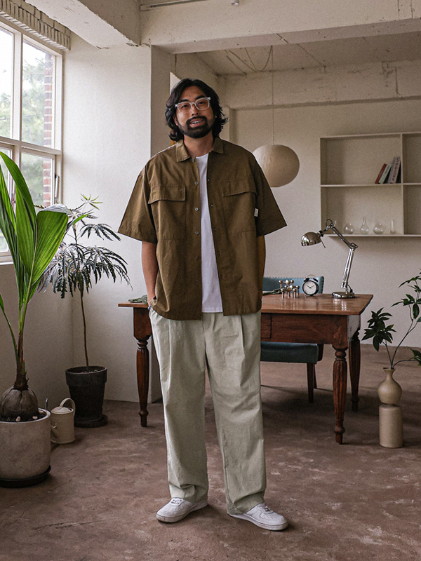 (L-5XL)<BR>타하시 半袖シャツ 1103