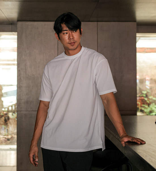 (L-5XL)<br>바카니야 メッシュ半袖Tシャツ T003