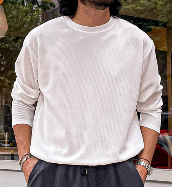 (L-5XL)<BR>코리오 長袖Tシャツ<br><font color="#fb5ec9"><B>[1+1]</B></font>