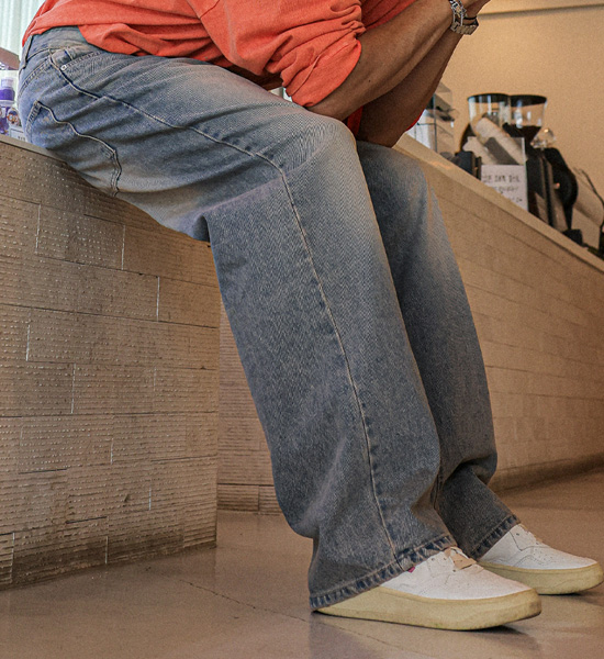 (S-6XL)<br>일라루 セミワイドフィット デニムパンツ 38<br><font color="#098a09"><B>長さを選択 (基本的な,ロング+8cm)</B></font>