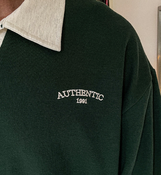 (L-5XL)<BR>마나드 襟付きスウェットシャツ