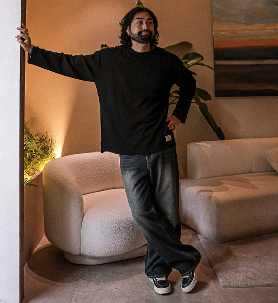 (L-5XL)<BR>나클로 ワッフル 長袖Tシャツ<br><font color="#fb5ec9"><B>[1+1]</B></font>