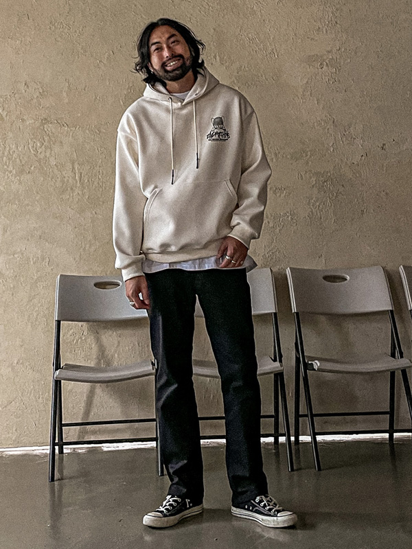 (L-5XL)<BR>비니불독 フードティーシャツ