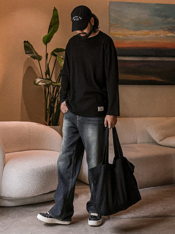 (S-6XL)<br>탄바드 セミワイドフィット デニムパンツ 413