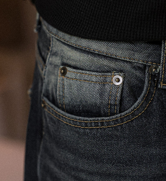 (S-4XL)<br>탄바드 セミワイドフィット デニムパンツ 413