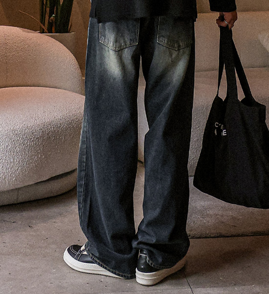 (S-4XL)<br>탄바드 セミワイドフィット デニムパンツ 413