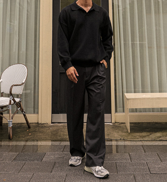 (XL-6XL)<BR>피포다 オープンカラーニット 3302