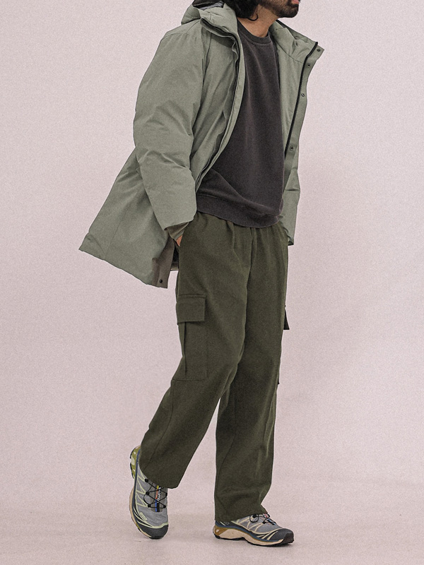 (M-5XL)<BR>키타우 セミワイドフィット カーゴバンディングパンツ S77