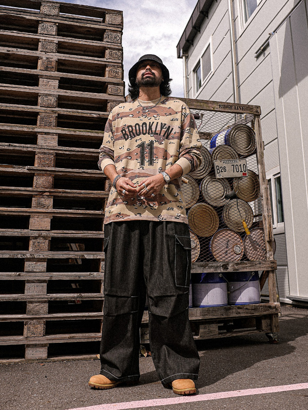 (2XL-5XL)<BR>카모일 長袖Tシャツ