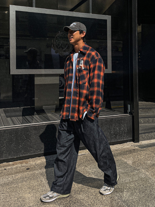 (XL-6XL)<BR>크리카다 チェック柄のシャツ