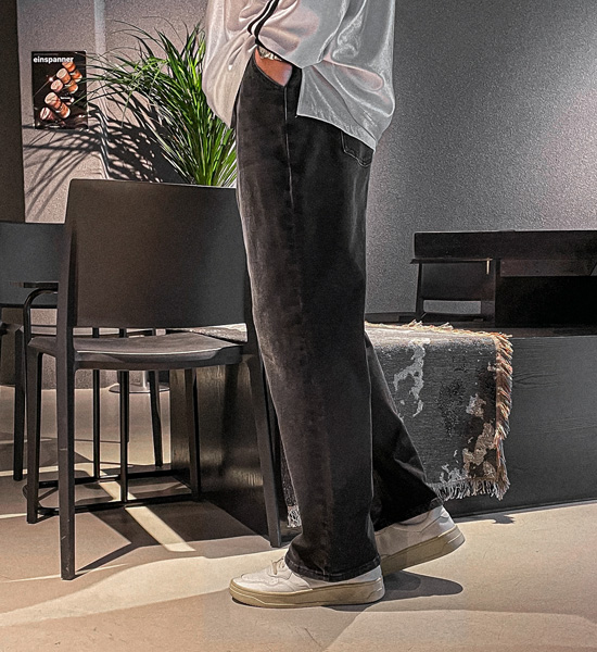 (L-4XL)<BR>비스타라 標準フィット デニムバンディングパンツ