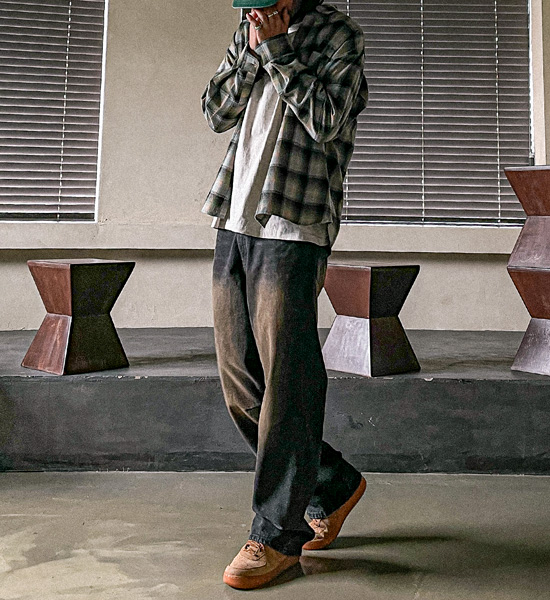 (L-5XL)<BR>토마다루 チェック柄のシャツ