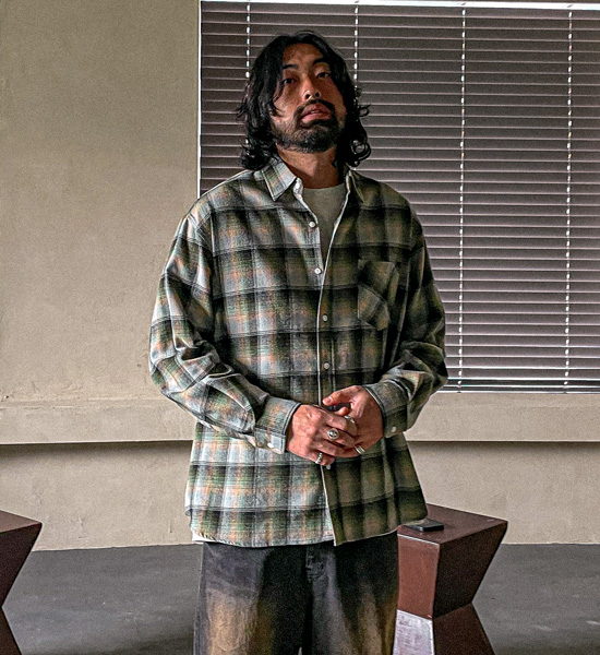 (L-5XL)<BR>토마다루 チェック柄のシャツ