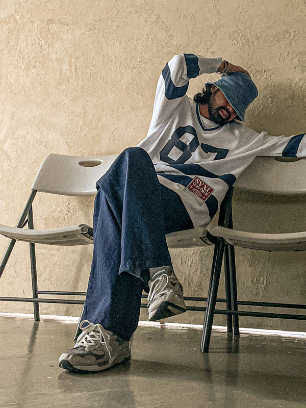 (XL-4XL)<br>마사티카 セミワイドフィット デニムバンディングパンツ