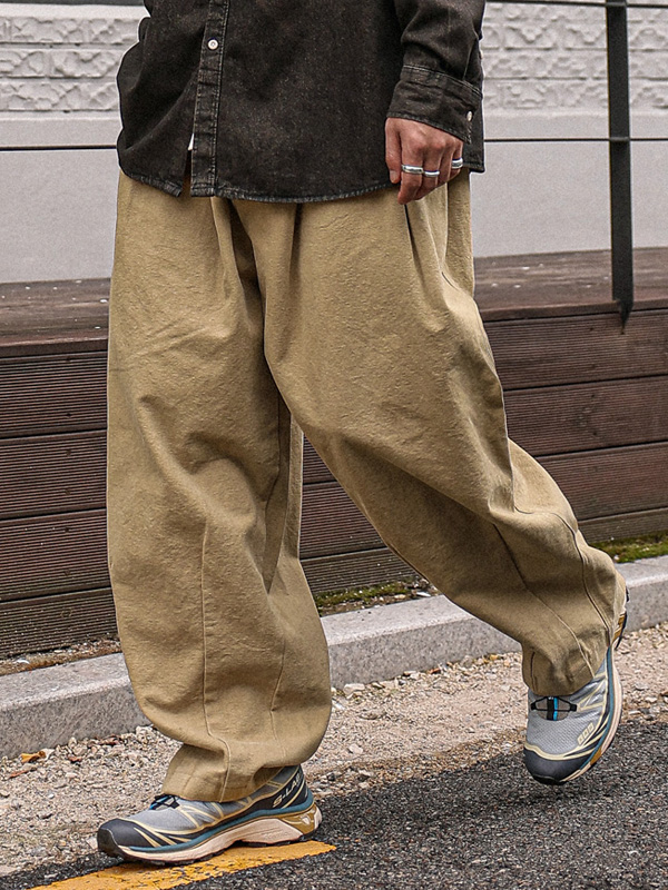 (L-5XL)<BR>말루드 ワイドフィット バルーンバンディングパンツ