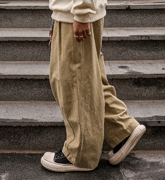 (L-5XL)<BR>말루드 ワイドフィット バルーンバンディングパンツ