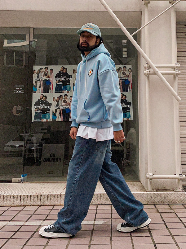 (S-3XL)<BR>도리야코 ワイドフィット デニムパンツ #01