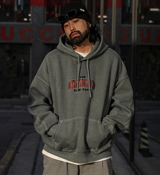 (XL-6XL)<BR>우츠보트 顔料 フードティーシャツ T013