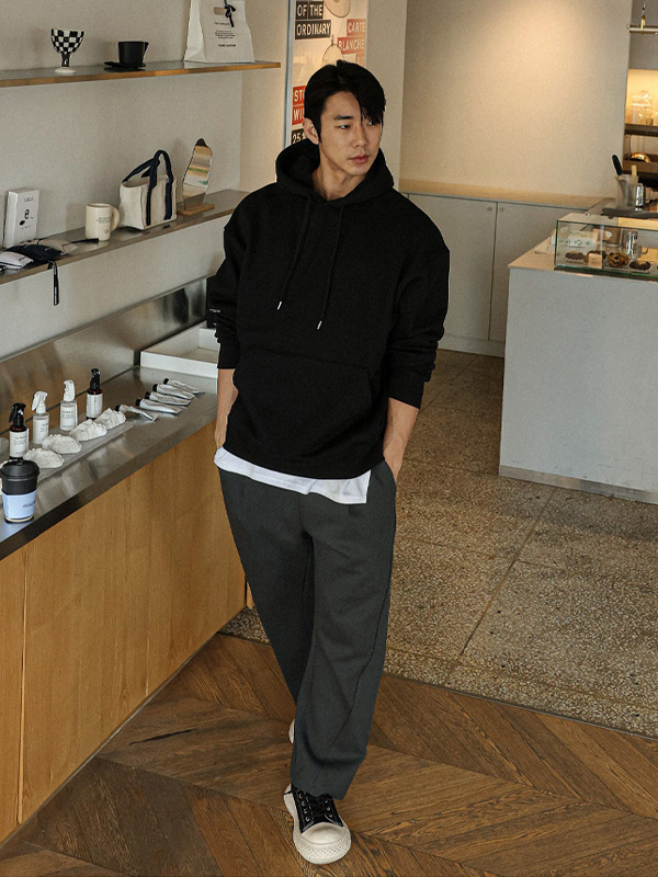 (M-6XL)<BR>올드루 セミワイドフィット バンディングパンツ <br><font color="#098a09"><B>長さを選択 (基本的な,ロング+8cm)</B></font>