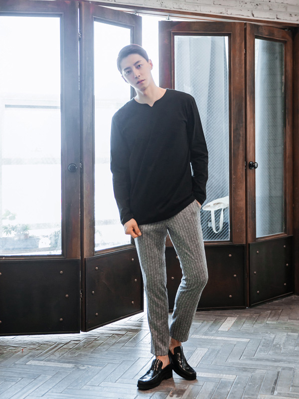 (L-5XL)<br>성공하면 切開 長袖Tシャツ