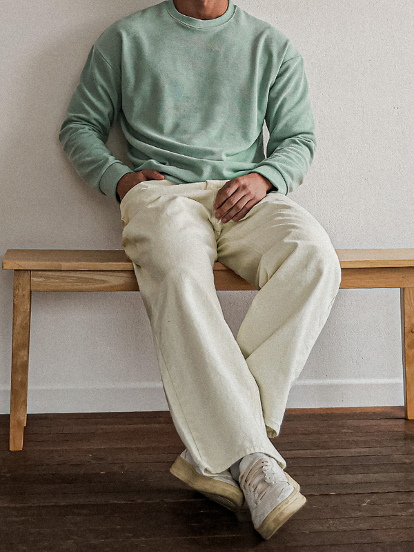 (S-2XL)<br>바타쿠다 セミワイドフィット 綿パンツ 579