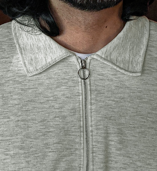 (XL-6XL)<br>아서드 襟付きスウェットシャツ