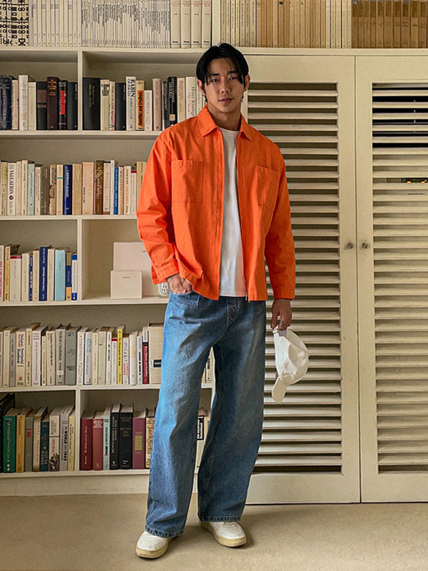 (2XL-5XL)<BR>그레그 워싱셔츠&ジャケット