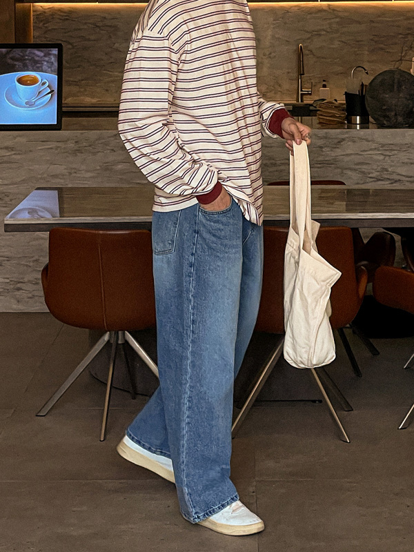 (XL-6XL)<BR>사밈스 セミワイドフィット デニムバンディングパンツ RA-1078