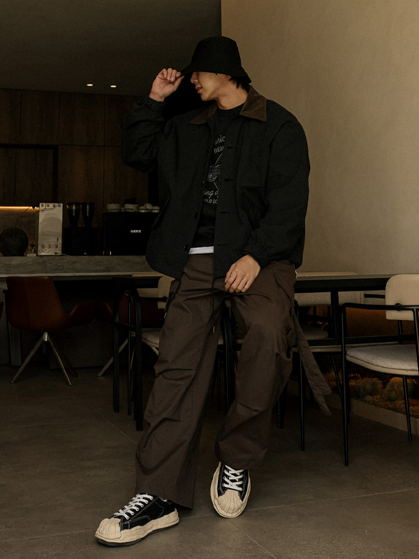 (XL-6XL)<BR>샘딜 セミワイドフィット カーゴバンディングパンツ