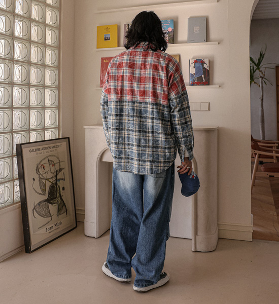 (XL-6XL)<BR>콘다바 セミワイドフィット デニムバンディングパンツ