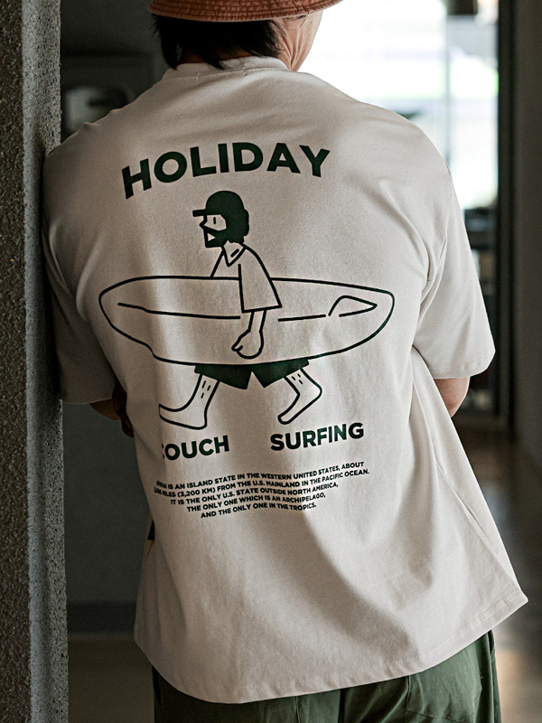 (L-5XL)<BR>카우치서핑 분또 半そでティー