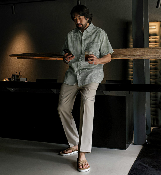 (S-3XL)<br>카란즈 スリムフィット バンディングパンツ<br><font color="#fb5ec9"><B>[1+1]</B></font>