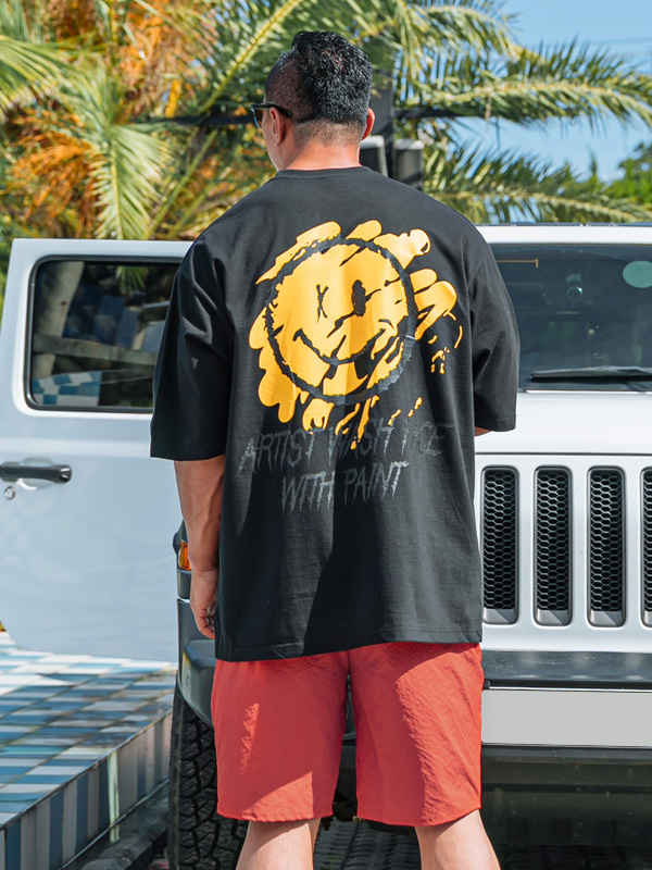 (XL~6XL)<br>페인팅스마일 半そでティー