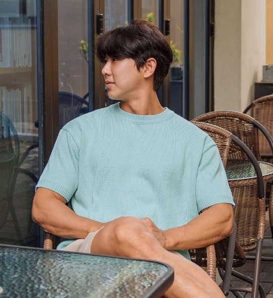 (L-5XL)<br>헤이미쉬 半袖のニット