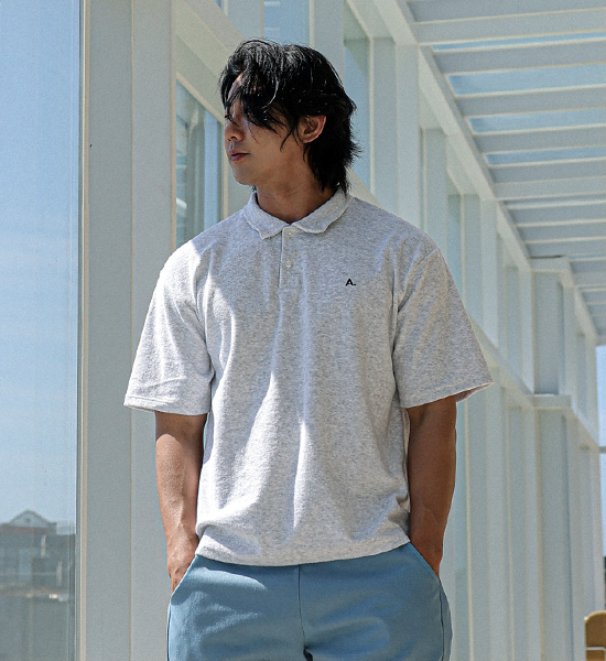 (2XL-5XL)<BR>바투아 半袖襟Tシャツ