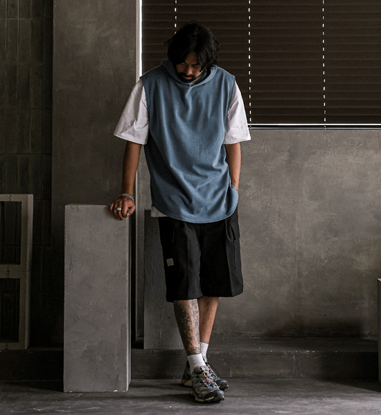 (XL-4XL)<br>스토퍼리 顔料 후드나시